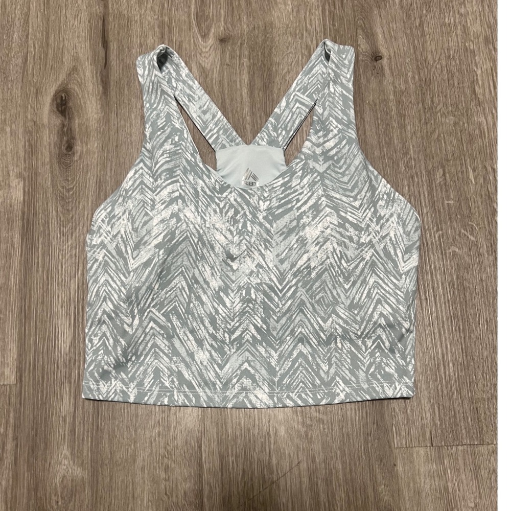 RBX razorback sports bra w/ blue gray pattern, size M, excellent condition‎